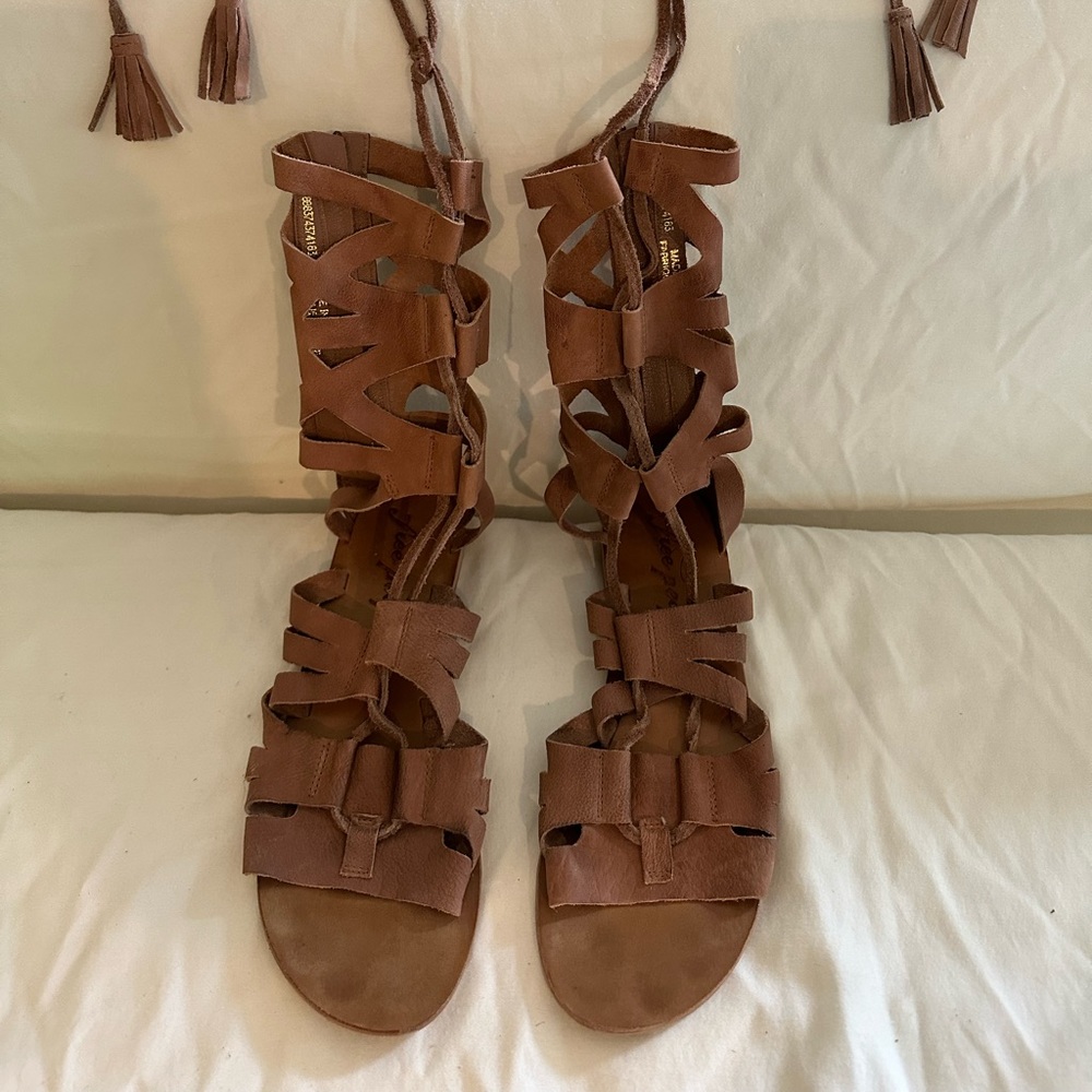 Free People lace up sandals